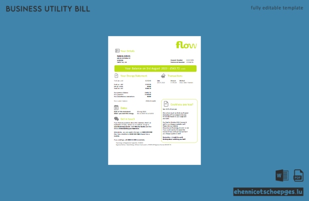 Beispielrechnung von Flow Energy für Unternehmen (Vorschau)